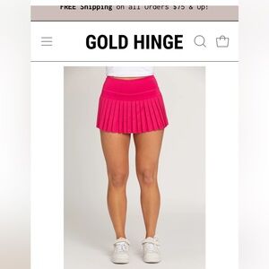 Gold hinge hot pink skirt